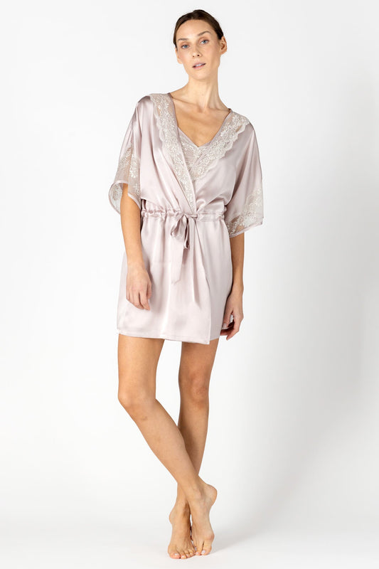 Agatha Nostalgia Hanky Short Silk Robe Short Robe NK iMODE 