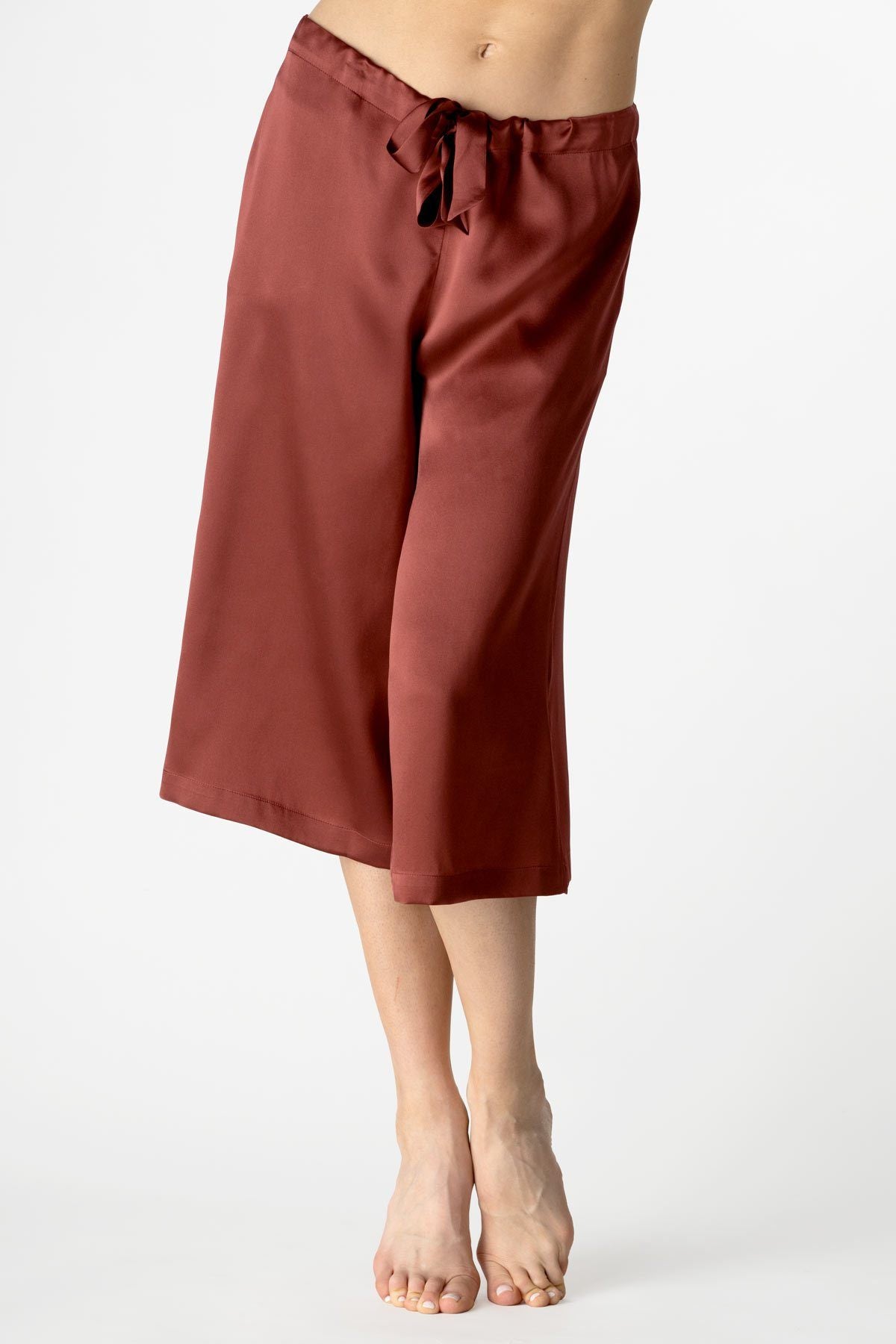 Dylan Urbane Silk Culottes Lounge Trouser NK iMODE crimson red XS