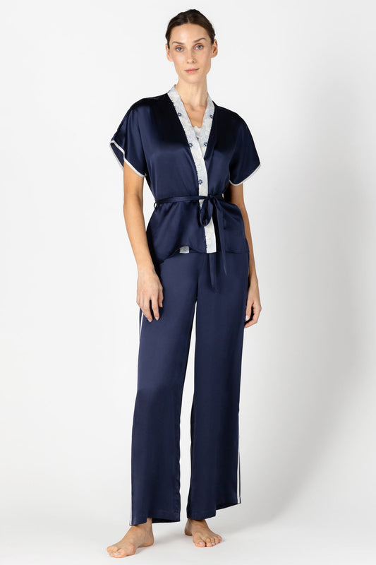 Marisa Charming Silk Kimono Wrap Jacket Short Robe NK iMODE 