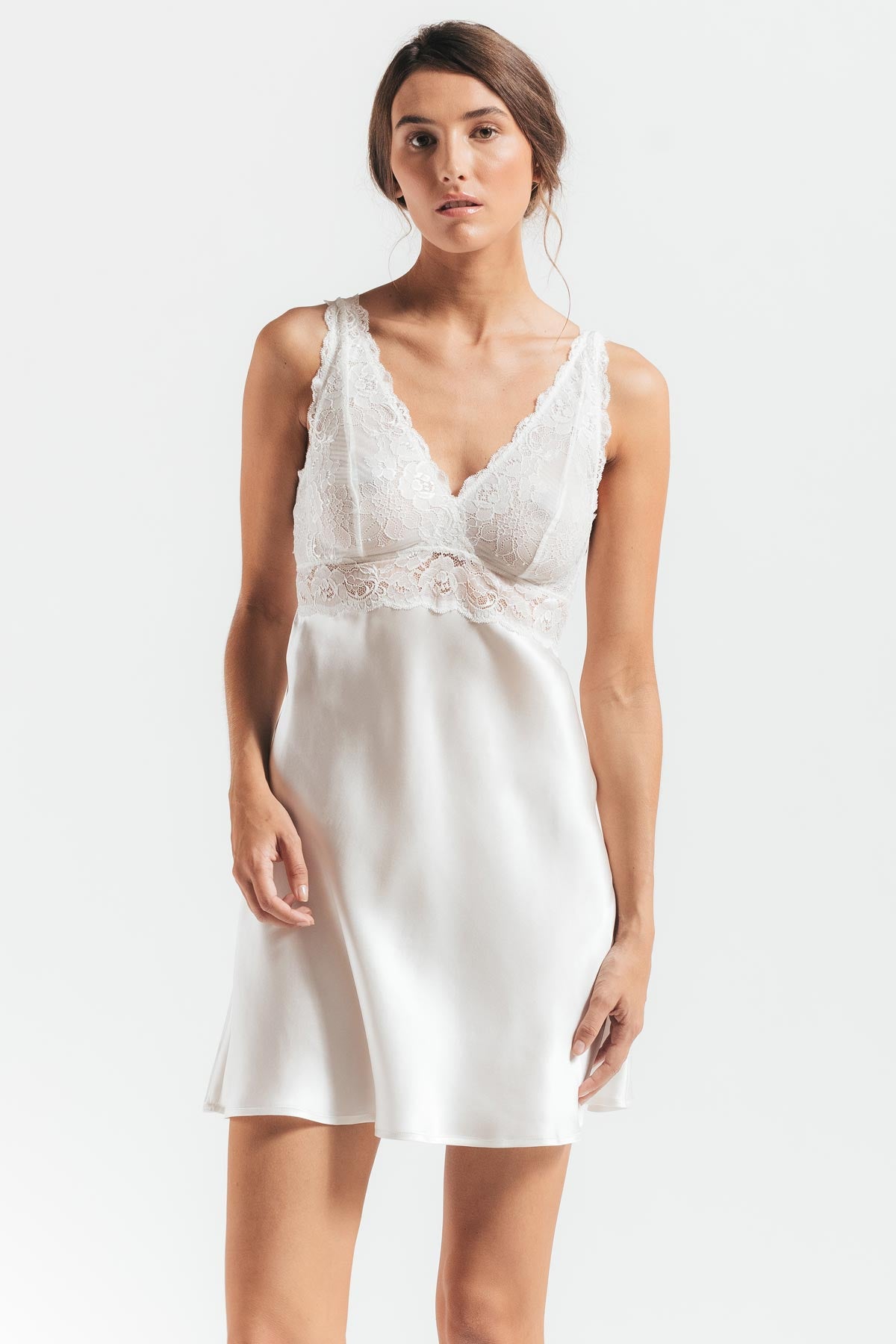 Morgan Iconic Bust-Support Silk Chemise