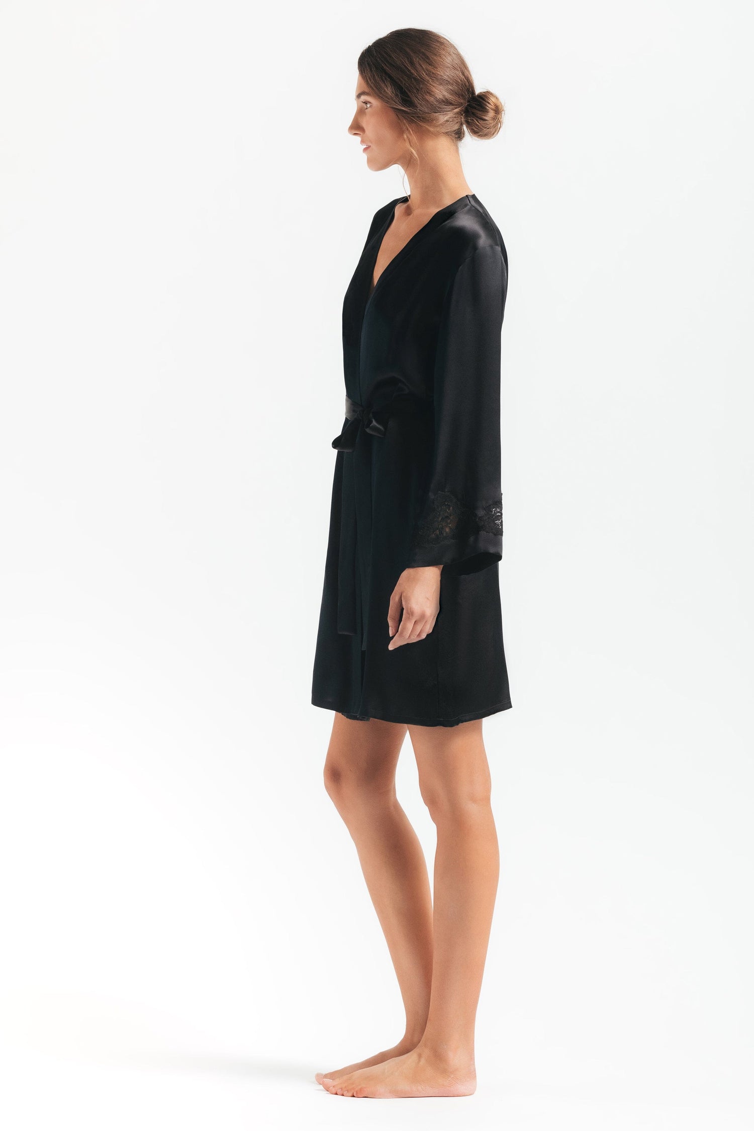 Morgan Iconic Short Silk Robe Short Robe NK iMODE 