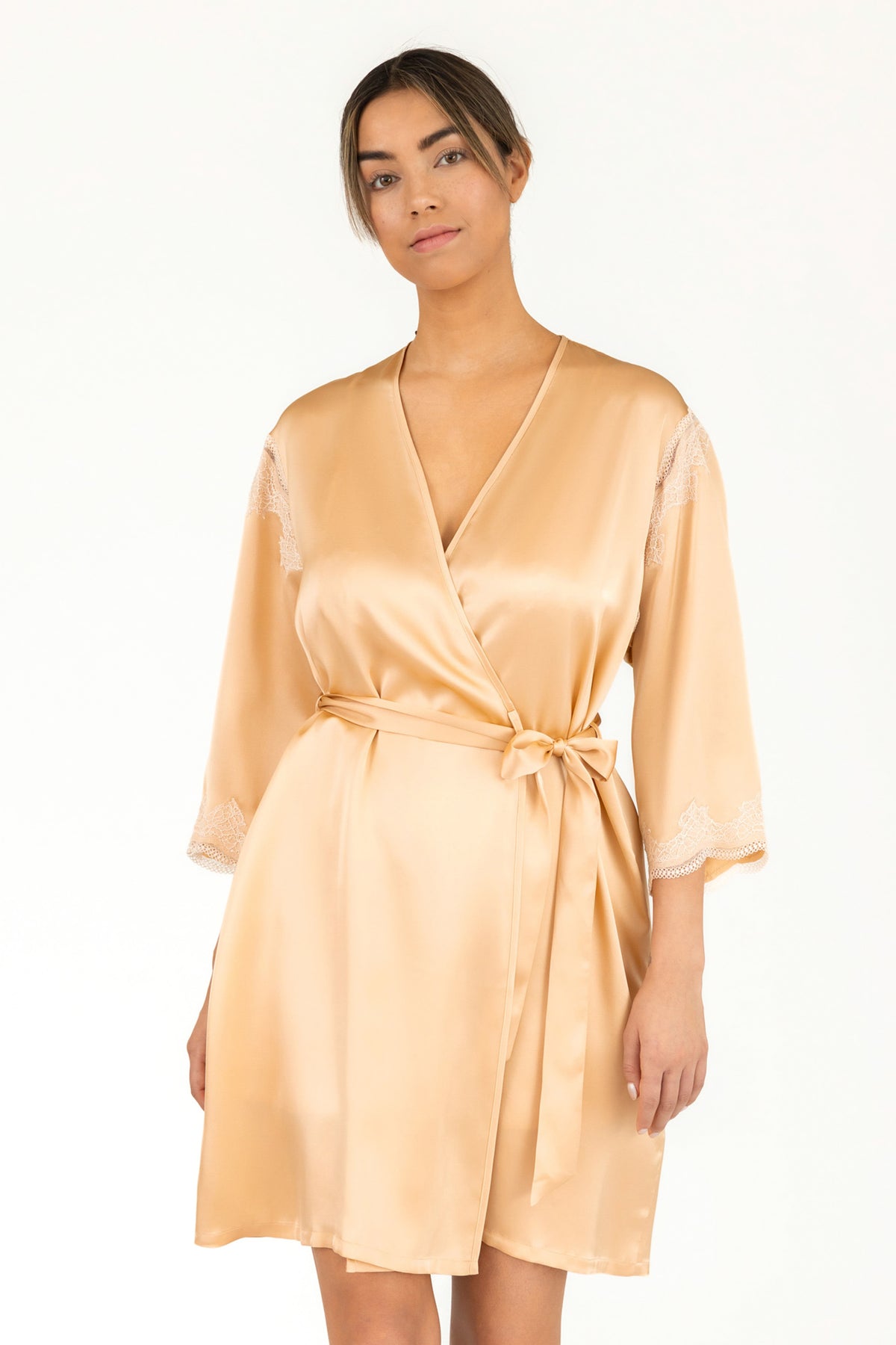 Allegra Soulful Short Silk Robe
