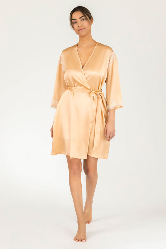 Allegra Soulful Short Silk Robe