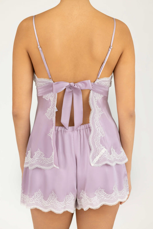 Allegra Soulful Tie-back Silk Cami Set