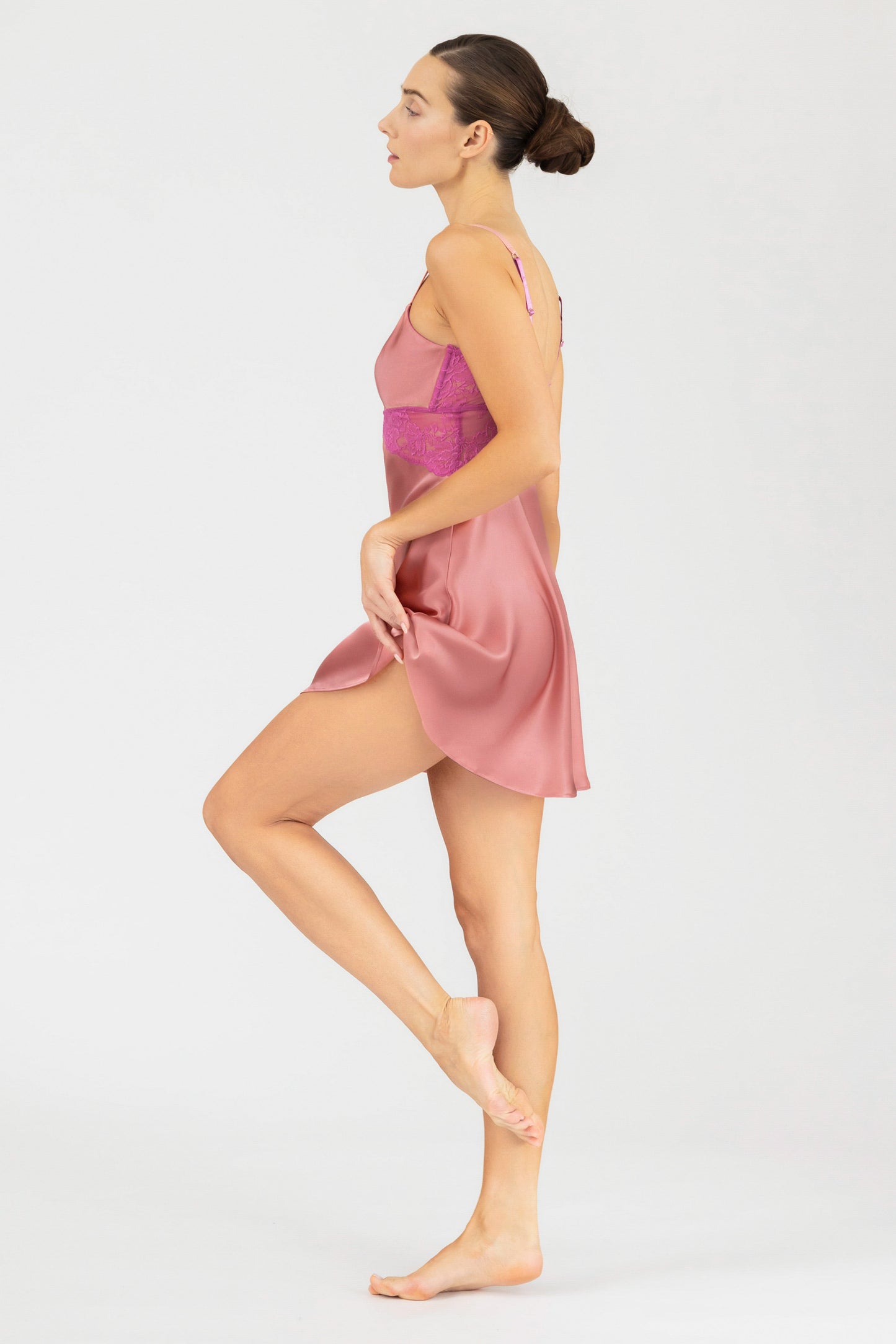 Morgan Cradle Bust Silk Chemise