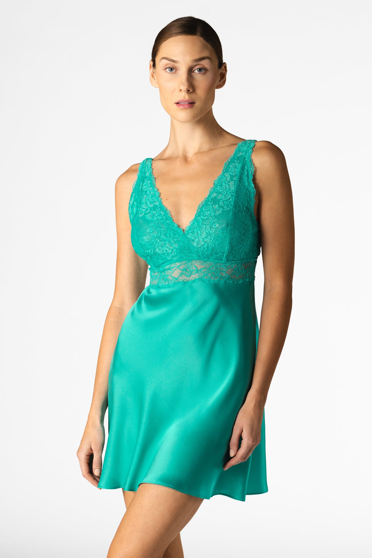 Morgan Iconic Bust-Support Silk Chemise