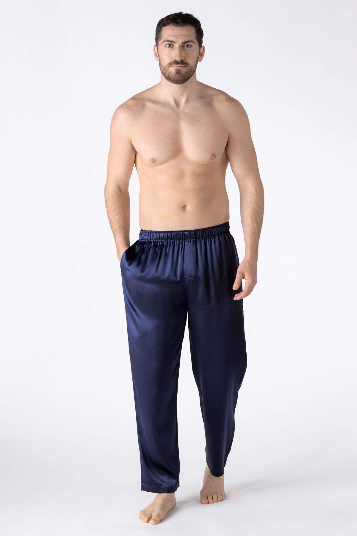 NK Men’s Silk Pant Pant NK iMODE evening-blue blue S